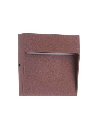 Baliza superficie exterior cuadrada LED 3W Baker Corten 7640 | LeonLeds