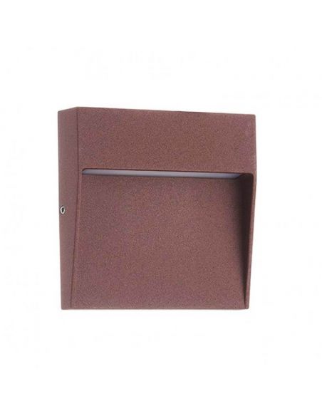 Baliza superficie exterior cuadrada LED 3W Baker Corten 7640 | LeonLeds