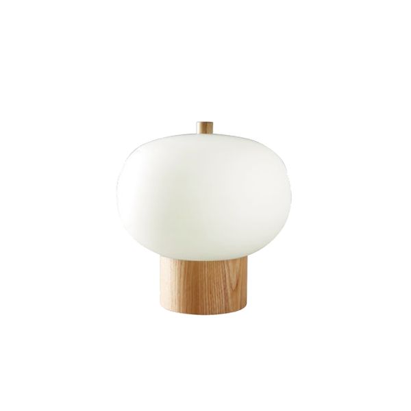 Lámpara de mesa LED Ilargi cristal y madera