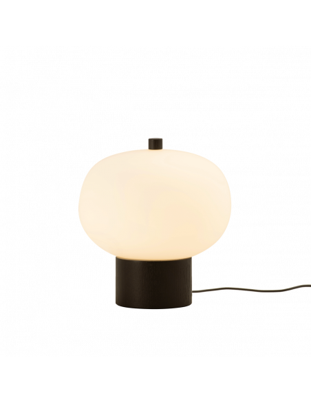 Lámpara de mesa LED Ilargi madera negra