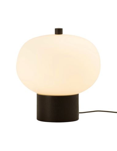 Lámpara de mesa LED Ilargi madera negra grande