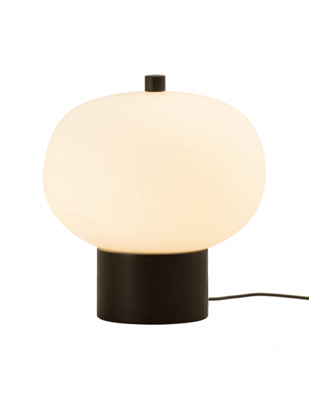 Lámpara de mesa LED Ilargi madera negra grande