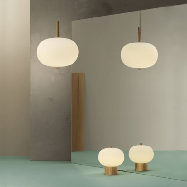 Suspension LED bois et verre Ilargi Leds C4