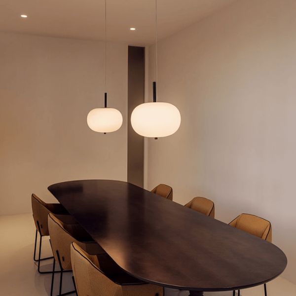 Lámpara colgante LED Ilargi negro regulable de cristal