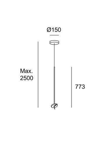 Suspension LED Invisible Pendant Mesures individuelles