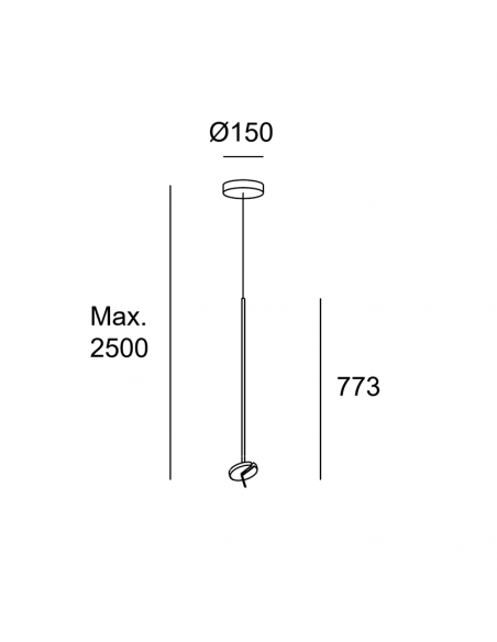 Suspension LED Invisible Pendant Mesures individuelles