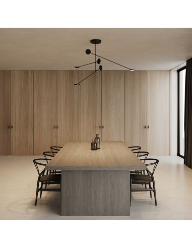 Candeeiro suspenso invisível 3 luzes ambiente on-off