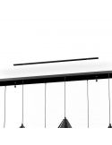 Lámpara de techo Carlton 1 con 6 pantallas suspendidas Negra y Cobre