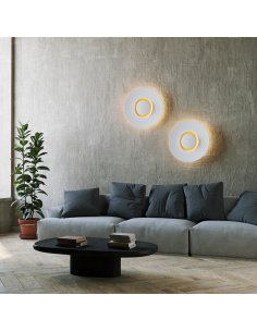 Luz de parede LED Big Bang branca e dourada 2