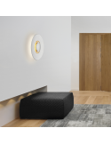 Aplique LED Big bang blanco y dorado regulable