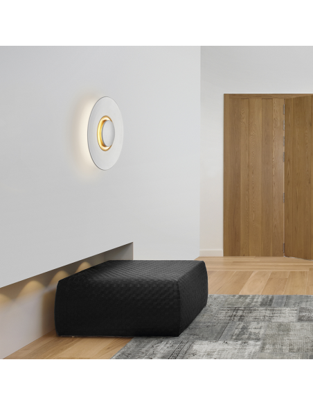 Aplique LED Big bang blanco y dorado regulable