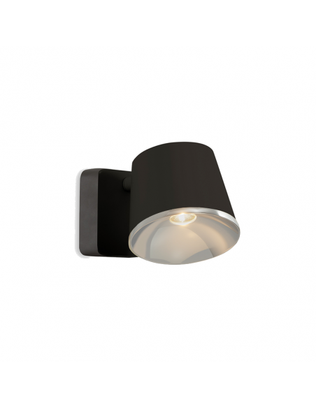 Applique murale LED Drone marron 2700k chrome