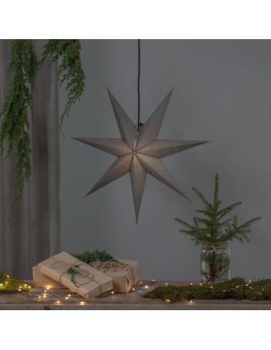 Estrela suspensa de papel preto ambiente Ozen 1xE14