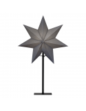 Estrella de mesa con luz de papel negro Ozen