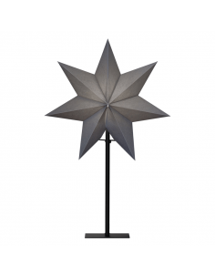 Estrella de mesa con luz de papel negro Ozen