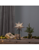 Estrela de mesa com luz em papel preto Atmosfera Ozen