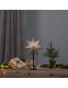Estrella de mesa con luz de papel negro Ozen 2
