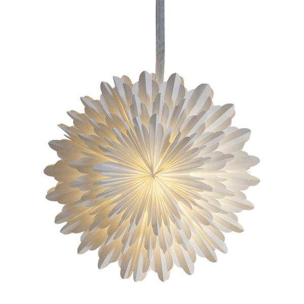 Flor colgante con luz Snow de papel...