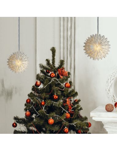 Flor pendente com luz Snow branca de...