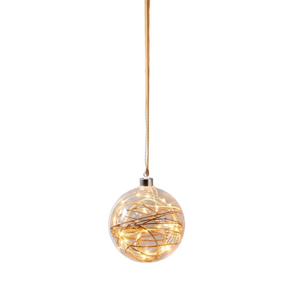 Bola LED de cristal colgante Glow mediana