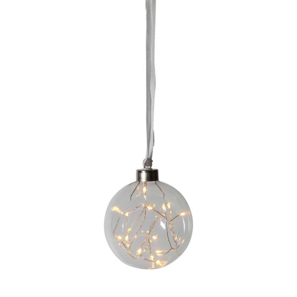 Petite boule de cristal à DEL transparente