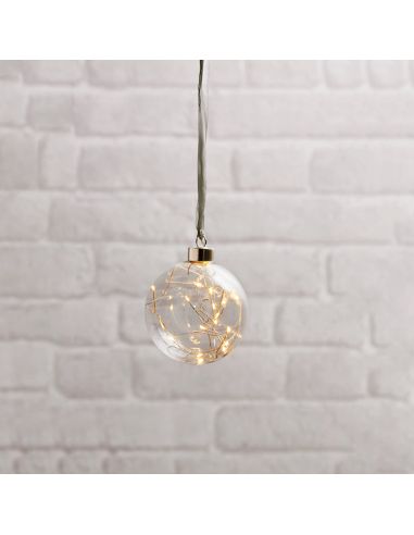 Ambient Glow Petite boule de cristal transparente à DEL