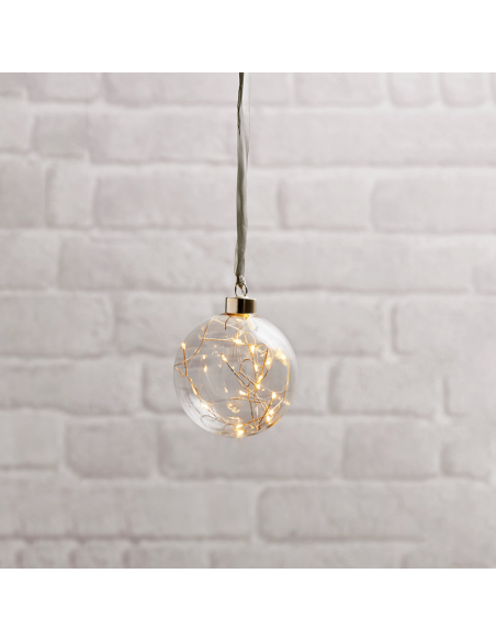 Bola de cristal de LED pequena transparente com brilho ambiente