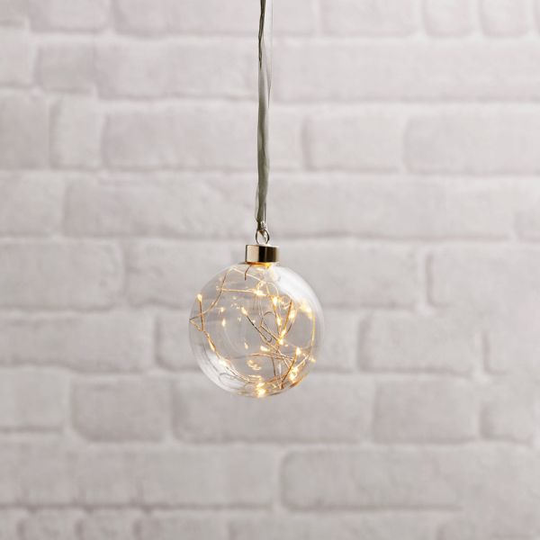 Bola de cristal de LED pequena transparente com brilho ambiente