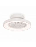 Luminária de teto LED com mini Ventoinha branco tibetano 7804 | LeonLeds Lighting