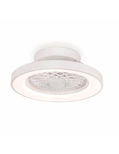 Plafonnier LED mini Ventilateur blanc tibétain 7804 | Éclairage LeonLeds