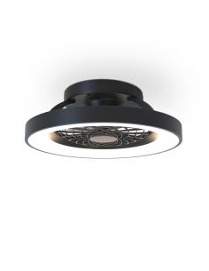 Plafón LED Mini Ventilador Negro Tibet | LeonLeds Iluminación