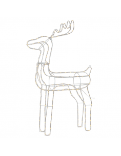 Renas de Natal de LED branco ao ar livre com 220 luzes