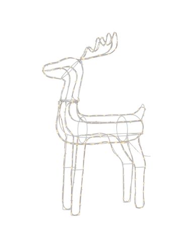 Reno navideño LED blanco para exterior con 220 luces