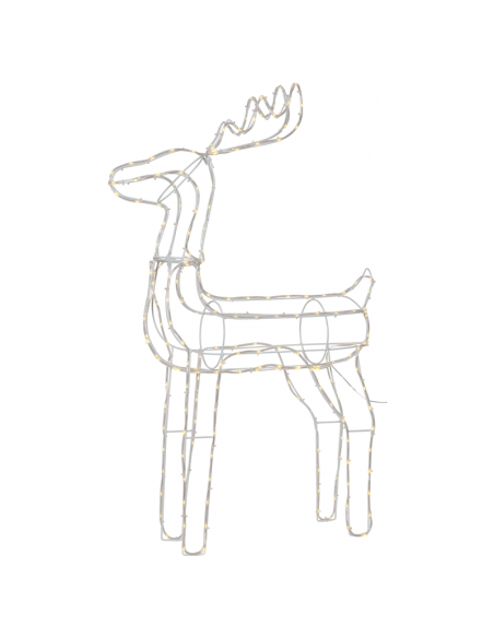 Renas de Natal de LED branco ao ar livre com 220 luzes