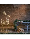Reno navideño LED blanco para exterior con 220 luces ambiente