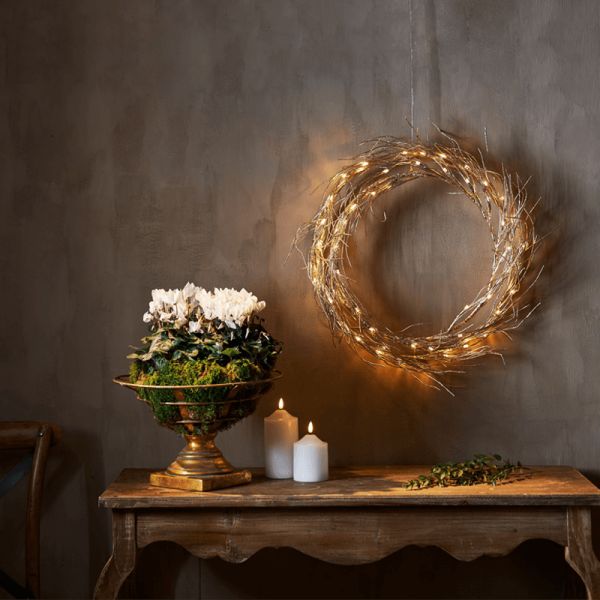 Corona de luces LED colgante Fizzy de Navidad ambiente