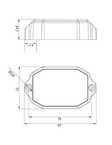 Piloto LED de galibo delantero blanco para superficie 12V-36V IA FT-069 B Fristom | LeonLeds