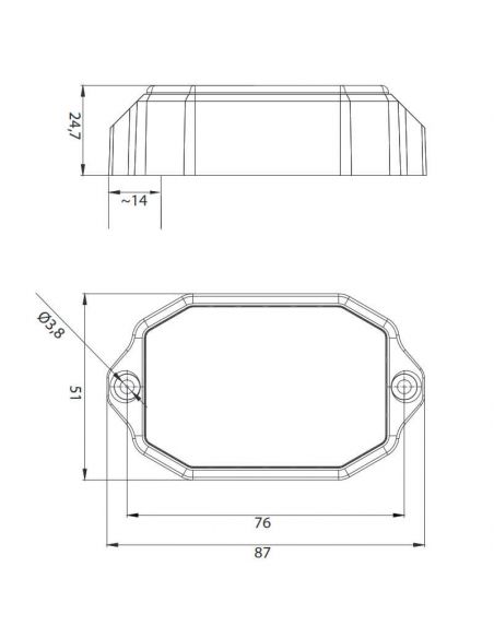 Piloto LED de galibo delantero blanco para superficie 12V-36V IA FT-069 B Fristom | LeonLeds