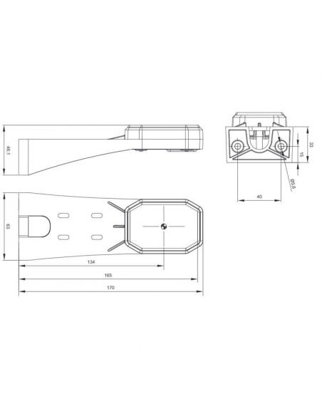 Piloto LED de posición ambar con brazo largo 12V-36V IA FT-069 ZIV LED LED Fristom | LeonLeds