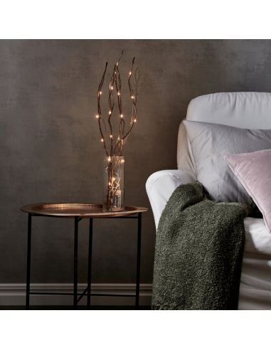 Ramos com luzes decorativas de LED em forma de gota de salgueiro ambiente