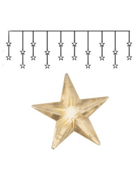 Cortina de luz de LED de Natal com estrelas Cortina de 1,8 m