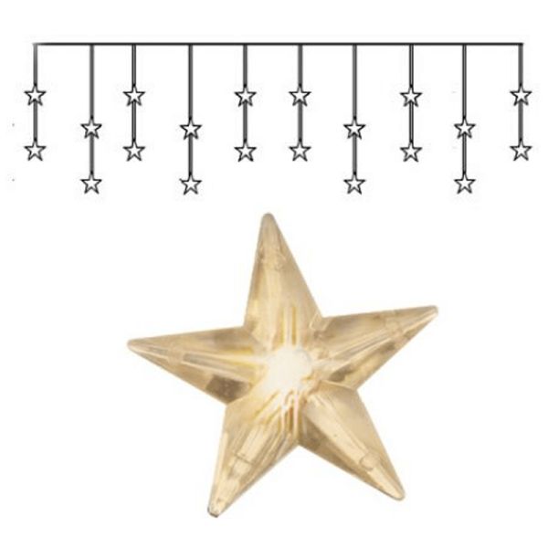 Cortina de luces LED de Navidad con estrellas 1,8m Star Curtain