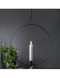 Pingente de metal com vela LED Anel Flamme 2