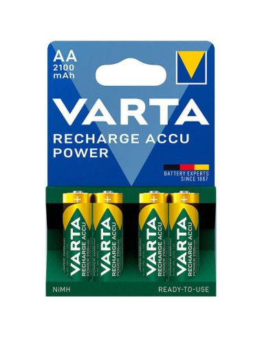 Batería AA Recargable 2100mAh Rechargue Accu Power LR06 4 Unidades 4008496550692 | LeonLeds
