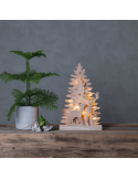 Decoración navideña LED de madera con pinos y renos Fauna ambiente