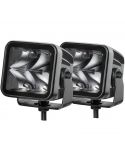 Faro LED cuadrado largo alcance Black Magic Cube Kit 3,2" 12V/24V 3000Lm 2 Unds. Deutsch Hella 1FA 358 176-821 | LeonLeds