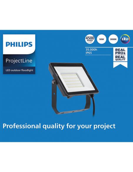 Proyector LED 50W de exterior ProjectLine 4.500Lm IP65 8719514954410 Philips | LeonLeds