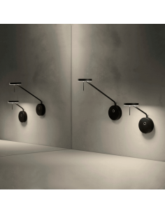 Aplique LED Invisible Wall Fixture negro pequeño 2