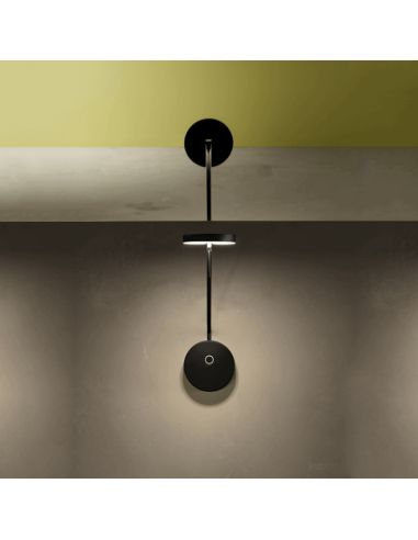 Aplique LED Invisible Wall Fixture negro pequeño Leds c4