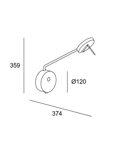 Aplique de pared LED Invisible Wall Fixture grande medidas